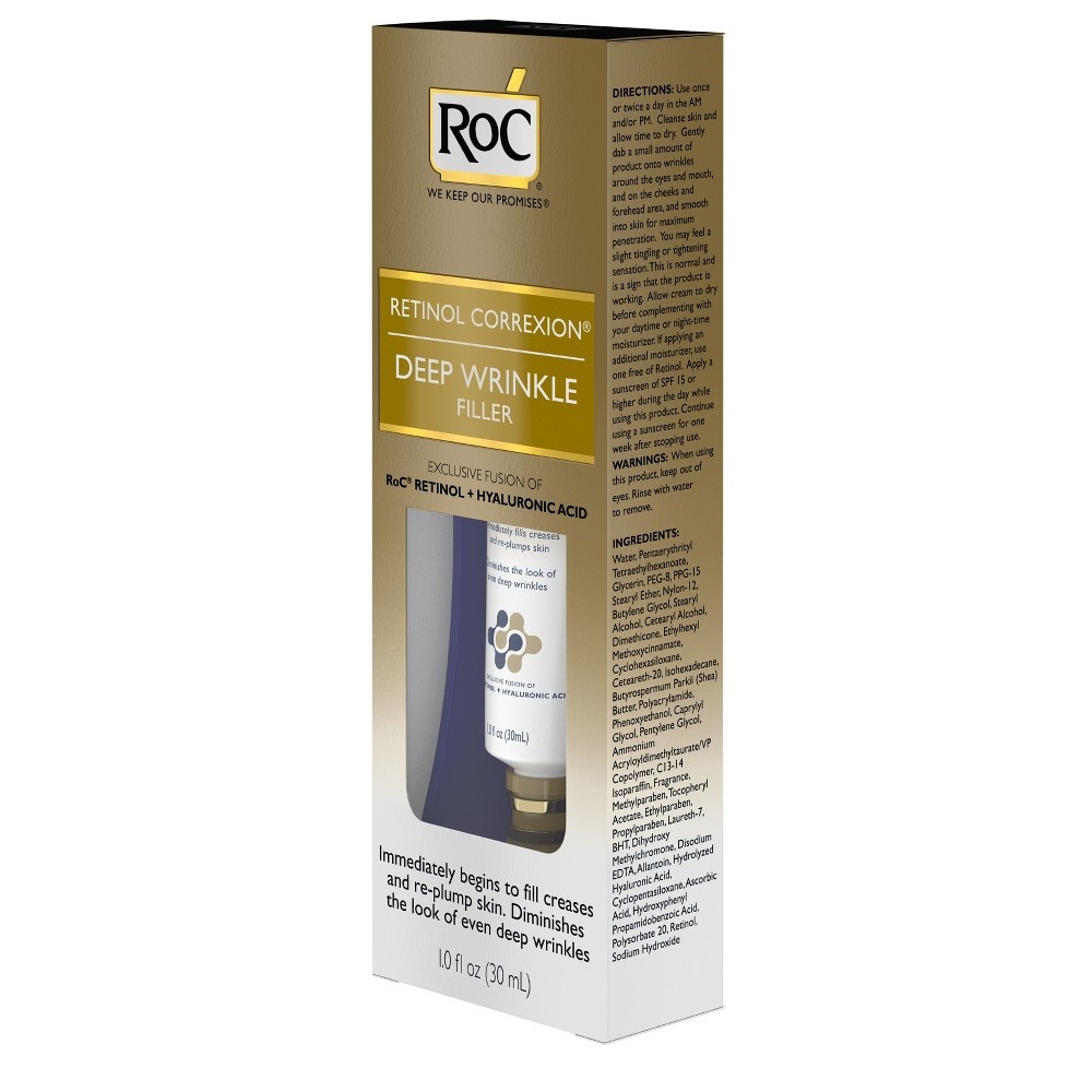 slide 8 of 9, RoC Retinol Correxion Deep Wrinkle Filler, 1 fl oz