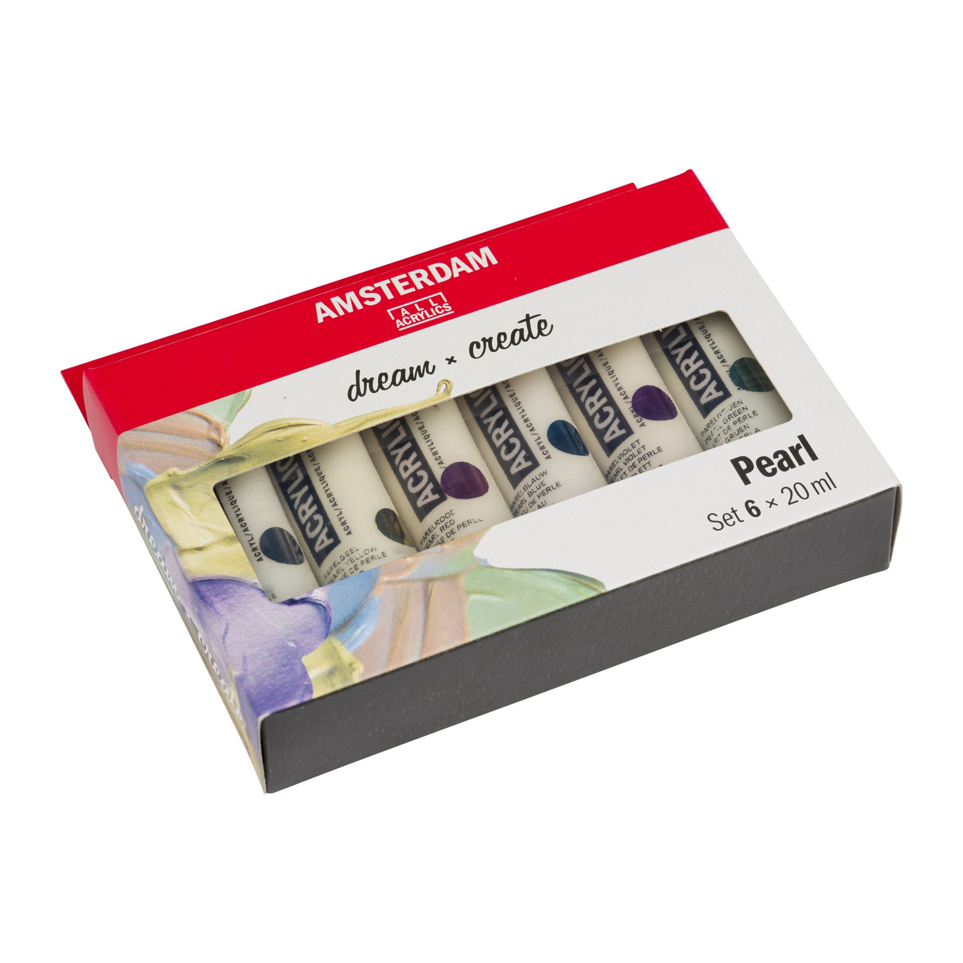 slide 3 of 7, New Amsterdam Standard Series 6 Color Pearl Acrylic Paint Set, 20 ml