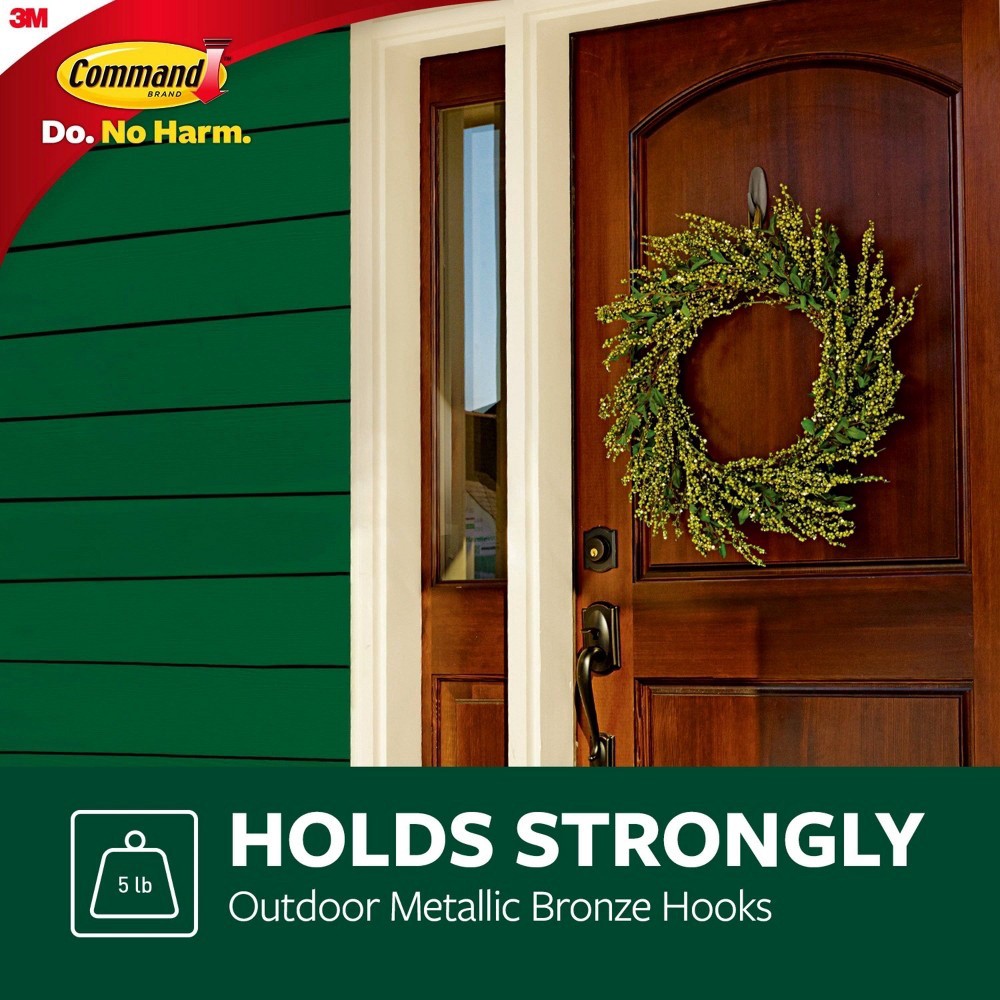 slide 7 of 8, Command Outdoor Metallic Hook - Bronze, 1 ct