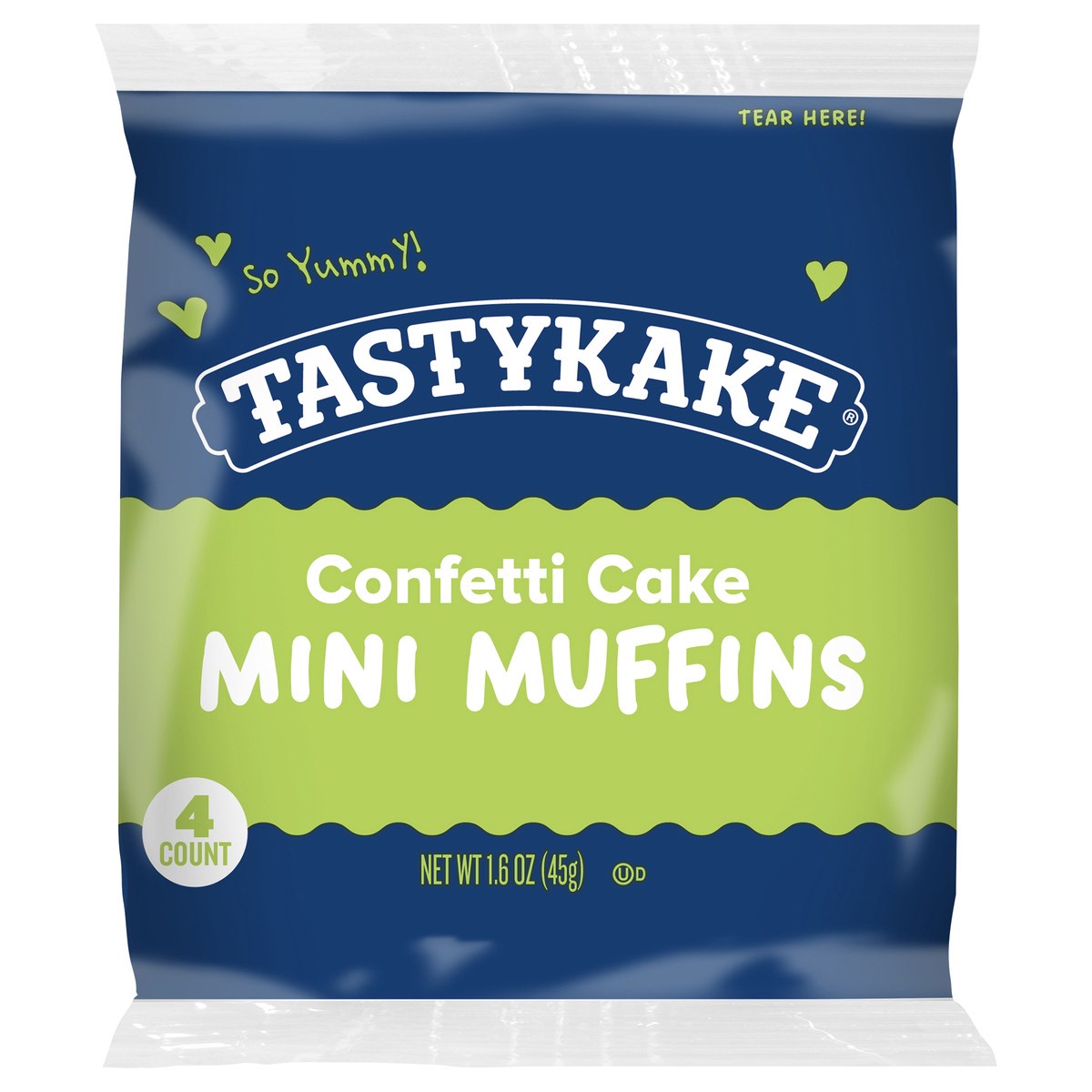 slide 9 of 11, Tastykake Confetti Cake Mini Muffins, Portable and Shareable, Confetti Muffins- 4 ct, 4 ct
