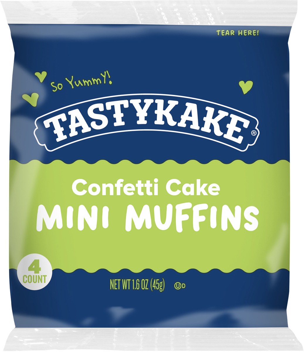 slide 6 of 11, Tastykake Confetti Cake Mini Muffins, Portable and Shareable, Confetti Muffins- 4 ct, 4 ct