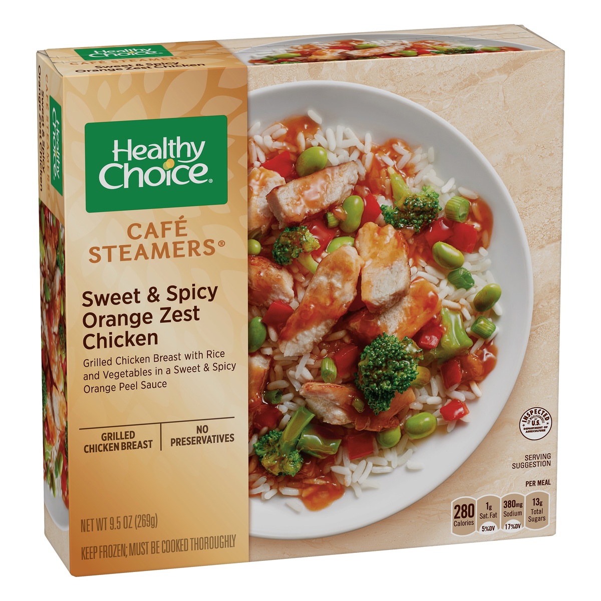 slide 2 of 10, Healthy Choice Sweet & Spicy Orange Zest Chicken, 9.5 oz