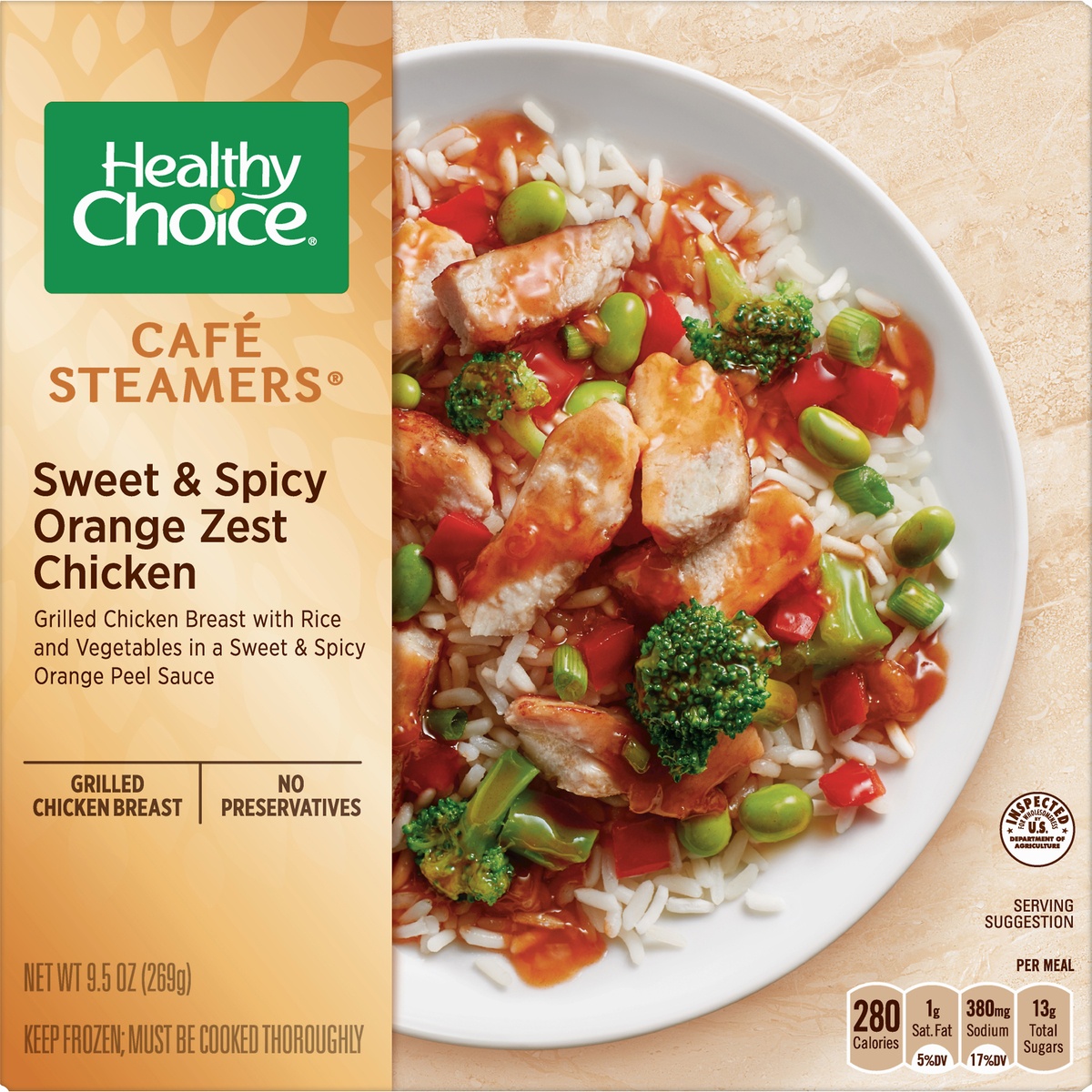 slide 9 of 10, Healthy Choice Sweet & Spicy Orange Zest Chicken, 9.5 oz