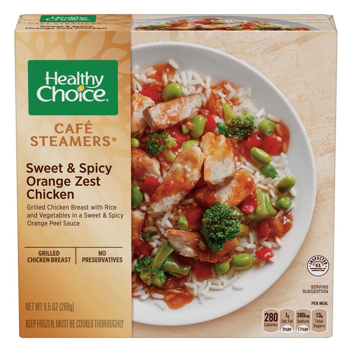 slide 1 of 10, Healthy Choice Sweet & Spicy Orange Zest Chicken, 9.5 oz