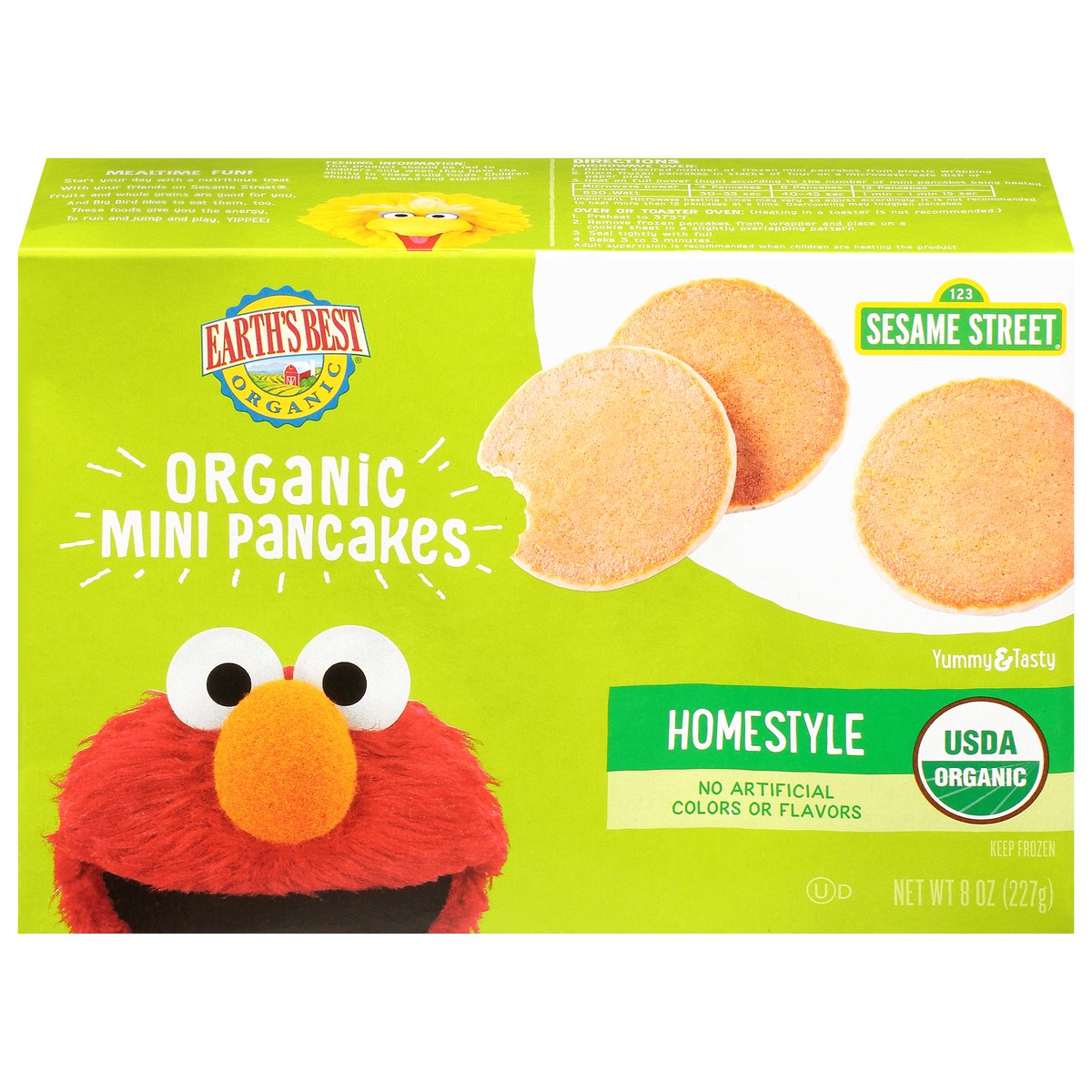 slide 1 of 9, Earth's Best Organic Homestyle Pancakes Mini 8 oz, 8 oz
