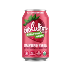 Evolution Fresh Strawberry Vanilla Organic Real Fruit Soda - 12 fl oz Can