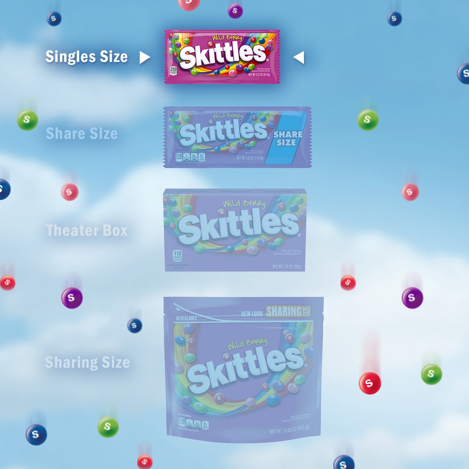 slide 5 of 5, Skittles Wild Berry Chewy Candy Single Pack, 2.17 ounce, 2.17 oz