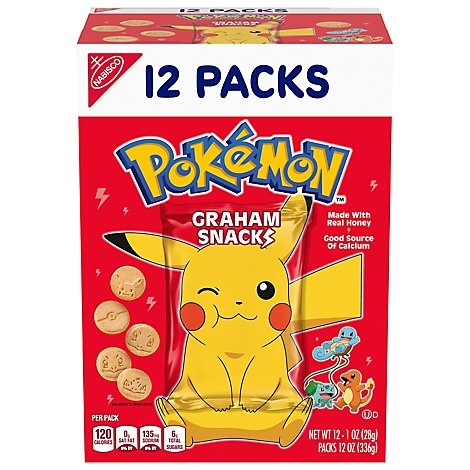 slide 1 of 1, Nabisco Pokemon Graham Snack, 12 ct 1 oz