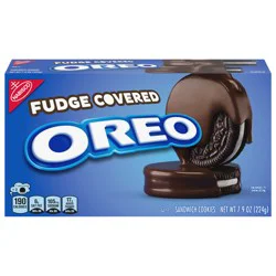 Oreo Fudge Covered Chocolate Sandwich Cookies, 7.9 oz