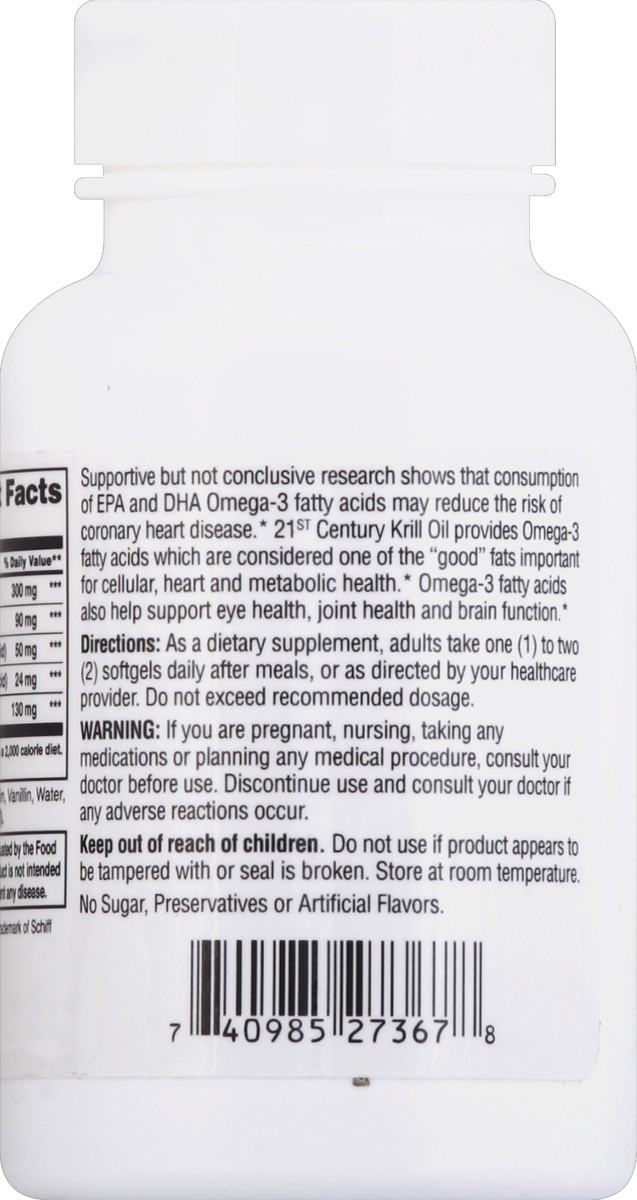 slide 2 of 6, 21st Century Krill Oil 60 ea, 60 ct