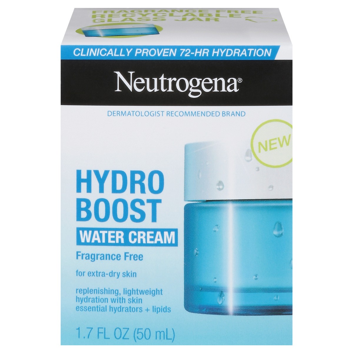 slide 7 of 10, Neutrogena Hydro Boost Hyaluronic Acid Water Cream, 1.7 fl. oz, 1.7 fl oz
