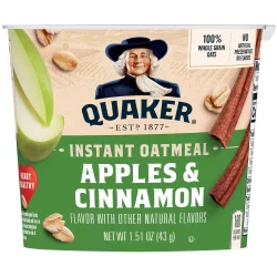 Quaker Instant Oatmeal Cup Apple Cinnamon