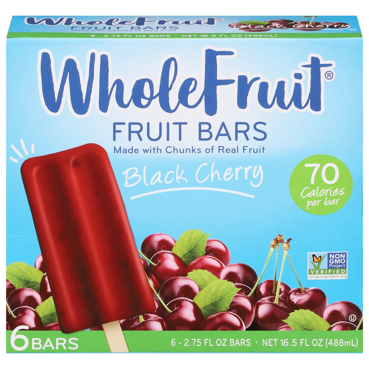 slide 12 of 12, Gelatelli frozen fruit bars, black cherry, 16.5 fl oz