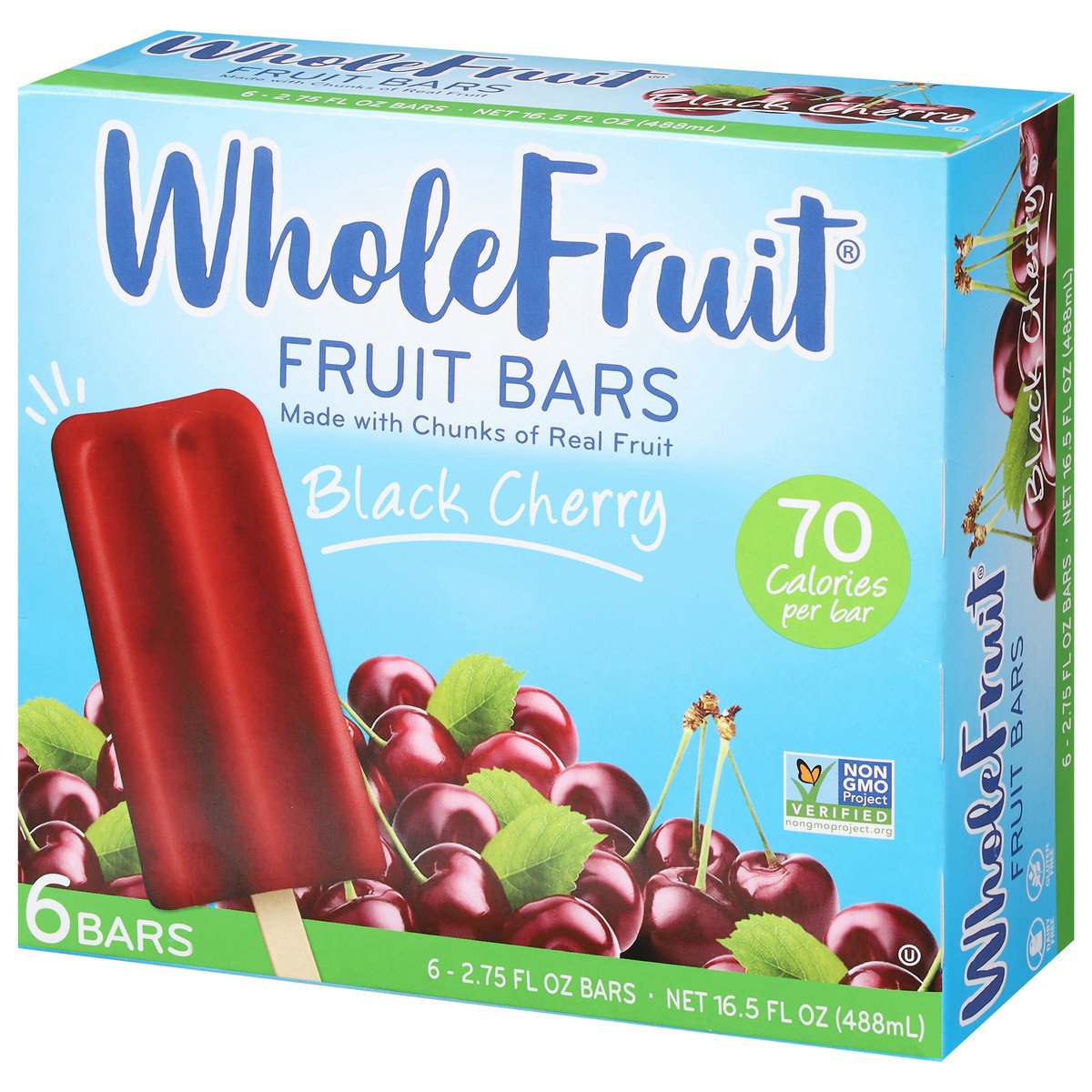 slide 6 of 12, Gelatelli frozen fruit bars, black cherry, 16.5 fl oz