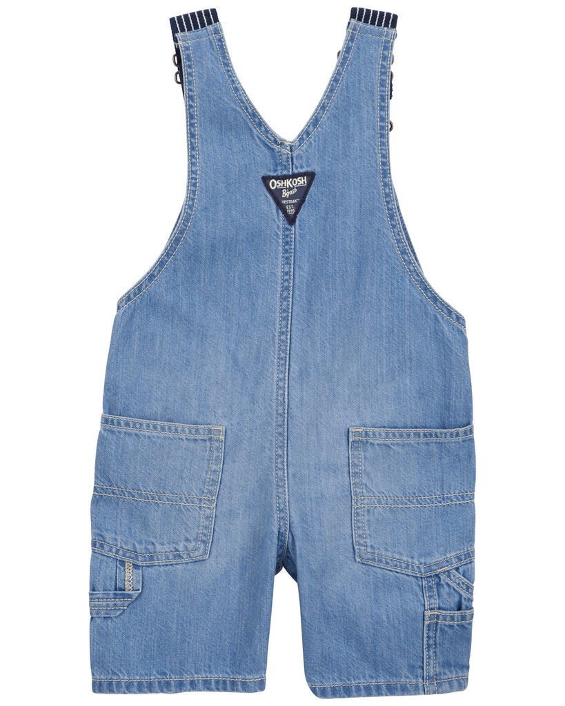 slide 3 of 3, Oshkosh Toddler Denim Shortalls - Blue Blue 3T, 1 ct