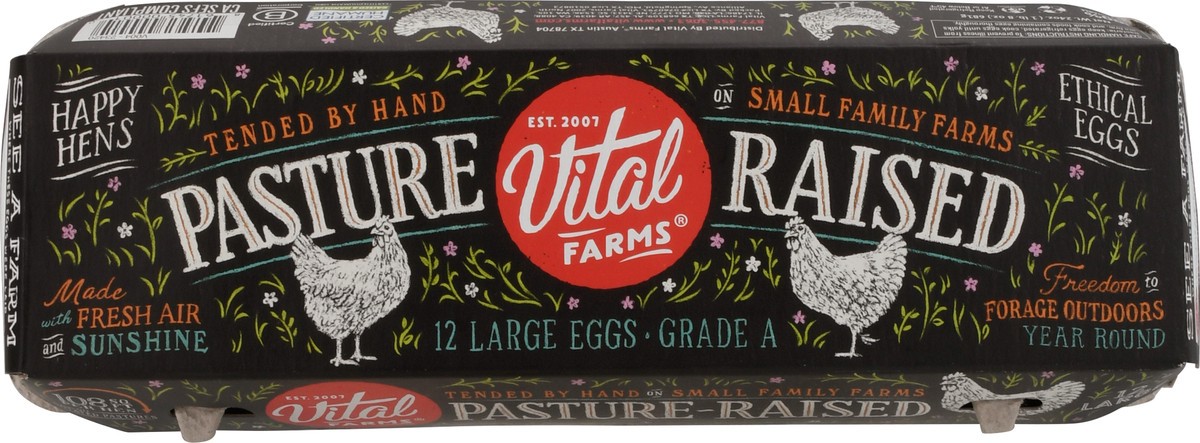 slide 9 of 9, Vital Farms Pasture-Raised Grade A Large Eggs - 12ct, 