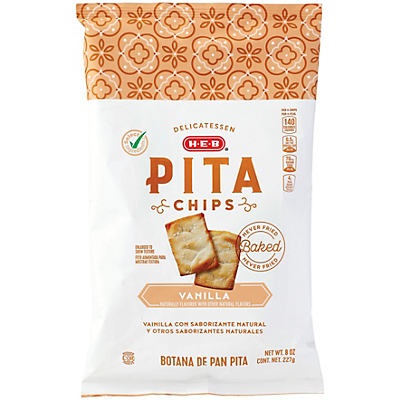 slide 1 of 1, H-E-B Vanilla Pita Chips, 8 oz