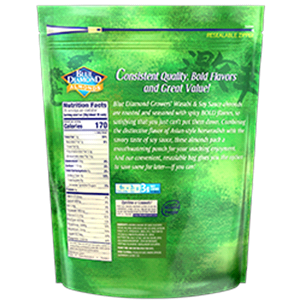 slide 4 of 5, Blue Diamond Wasabi & Soy, 25 oz