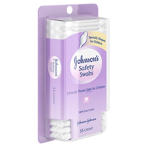 slide 1 of 1, Johnsons Safety Swabs, 55 ct