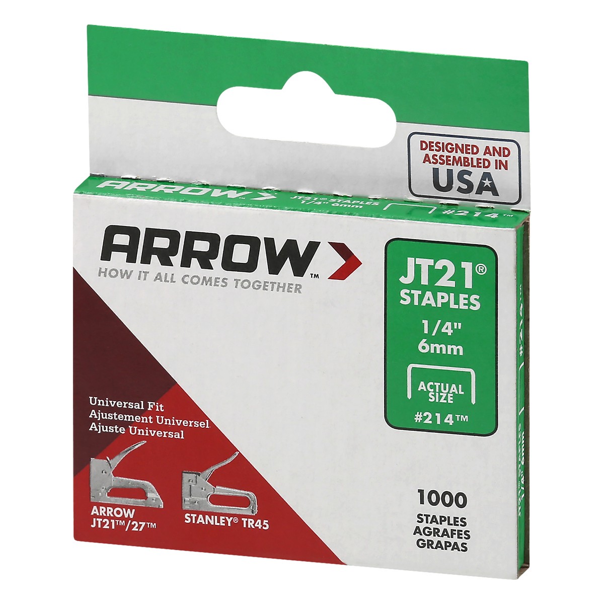 slide 3 of 9, Arrow JT21 1/4 Inch Staples 1000 ea, 1000 ct