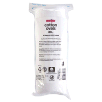 slide 4 of 5, Meijer Premium Oval Cotton Pad, 80 ct, 1 ct