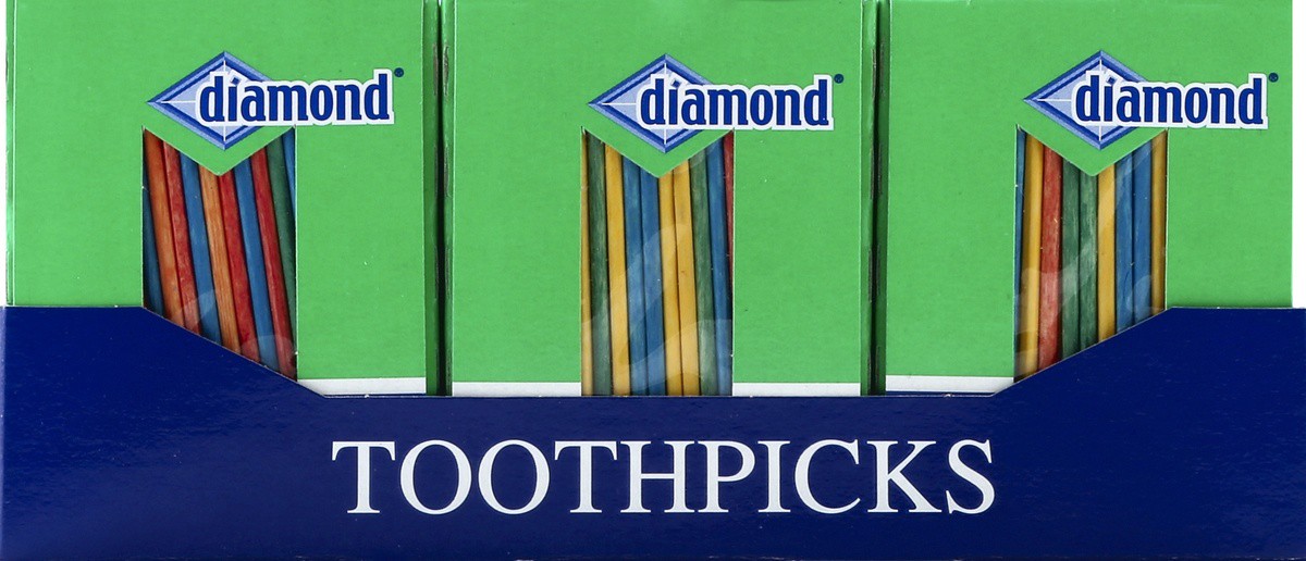 slide 2 of 2, Diamond Round Color Toothpicks 250 ea, 250 ct