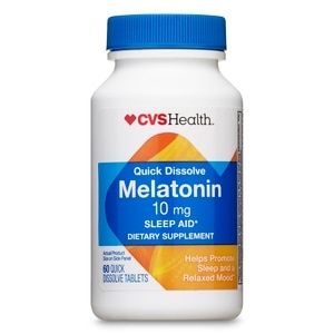 slide 1 of 1, CVS Health Melatonin Quick Dissolve Tablets, 60 ct; 10 mg