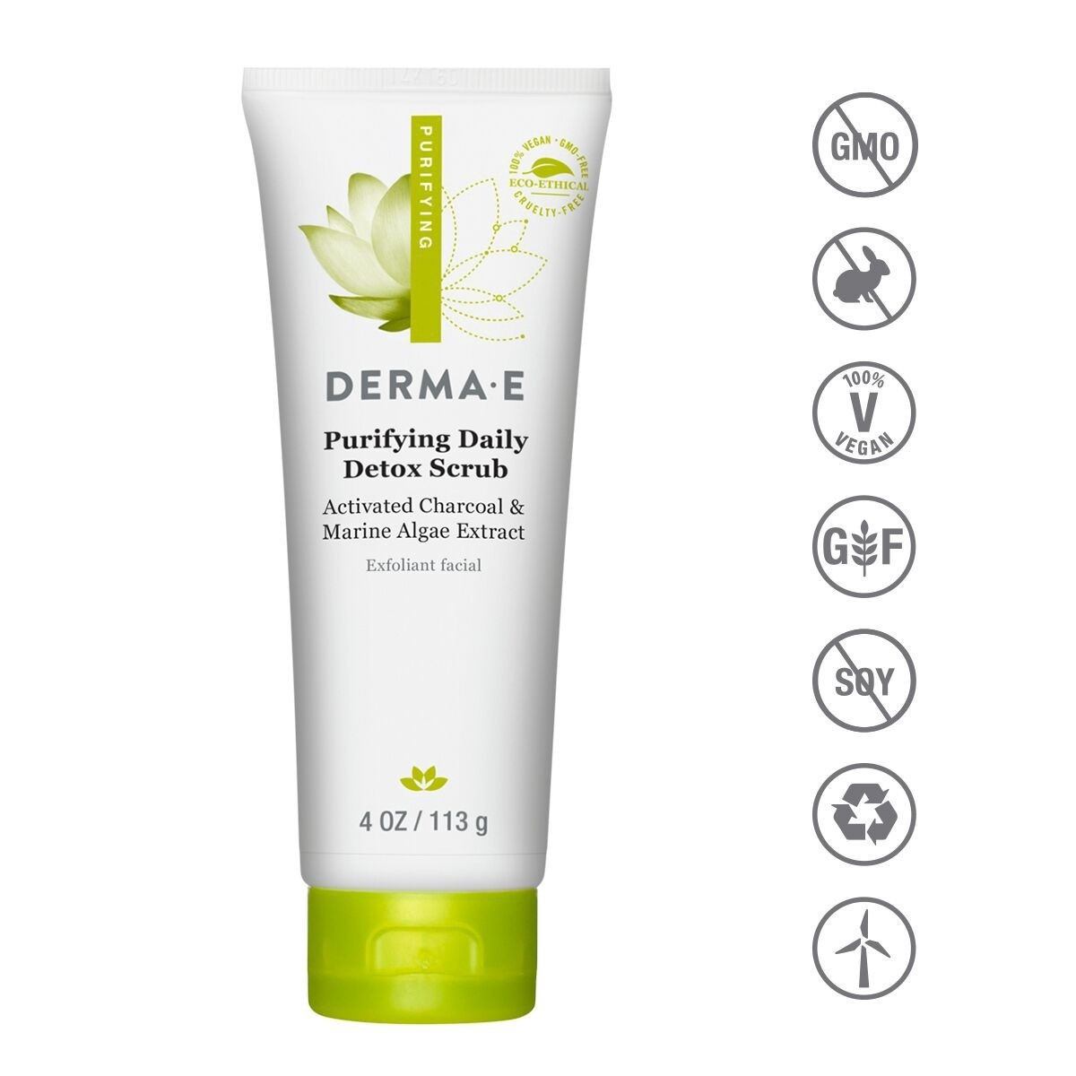 slide 1 of 10, Derma E Purifying Daily Detox Scrub, 4 oz