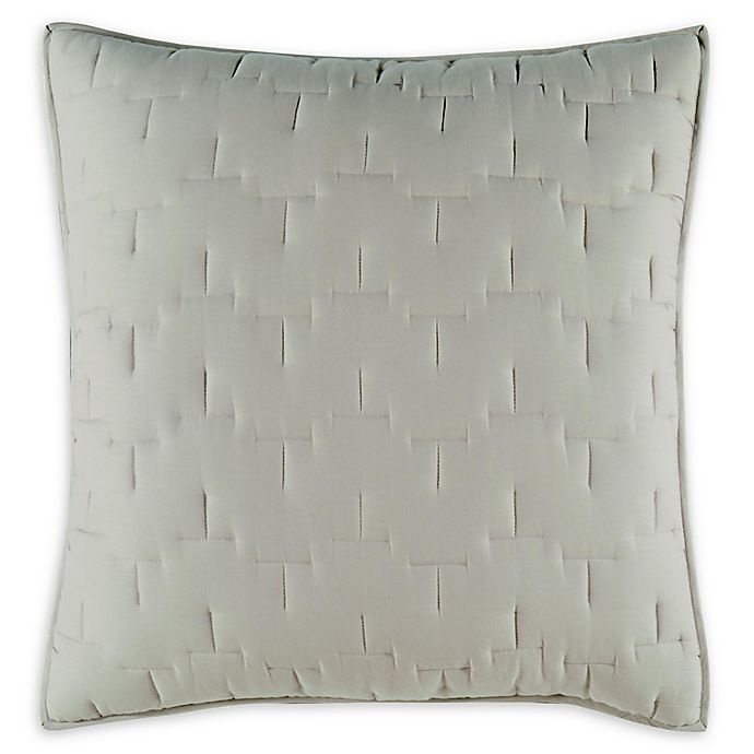 slide 1 of 1, O&O by Olivia & Oliver Lofty Stitch European Pillow Sham - Taupe, 1 ct