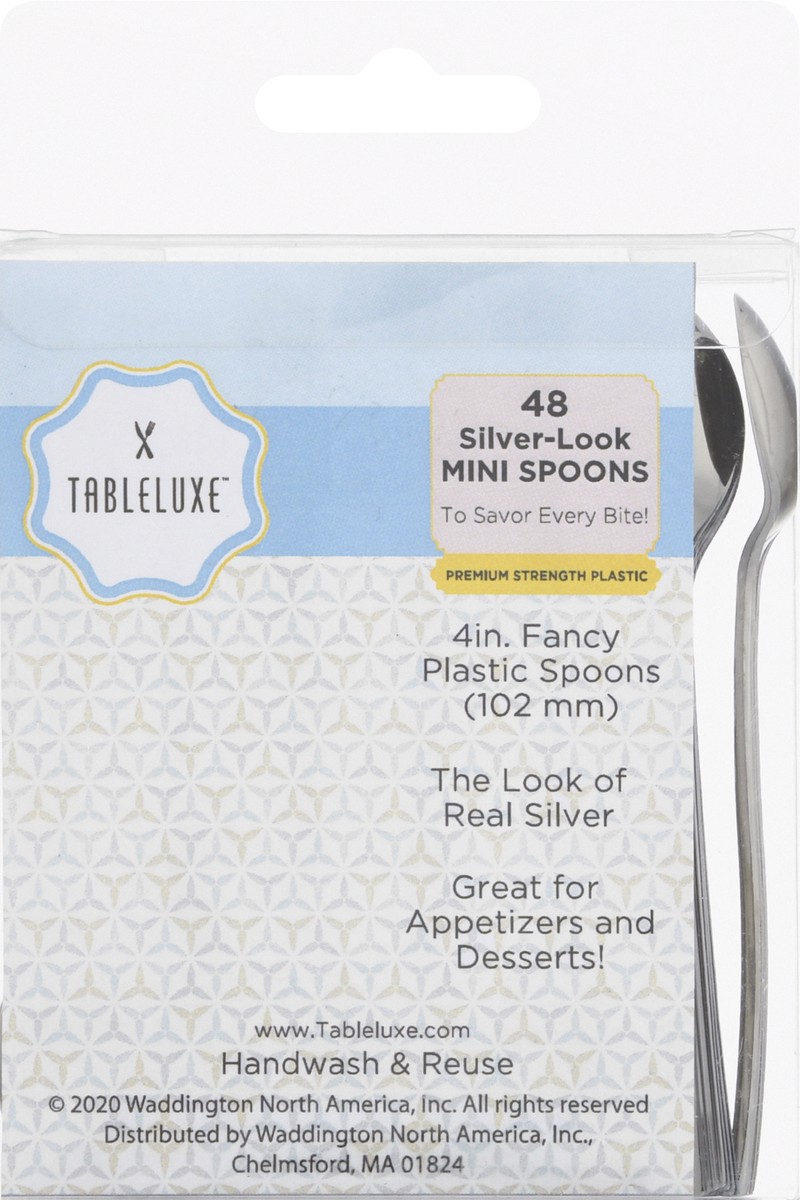 slide 4 of 11, Tableluxe Mini Silver-Look Spoons 48 ea, 48 ct