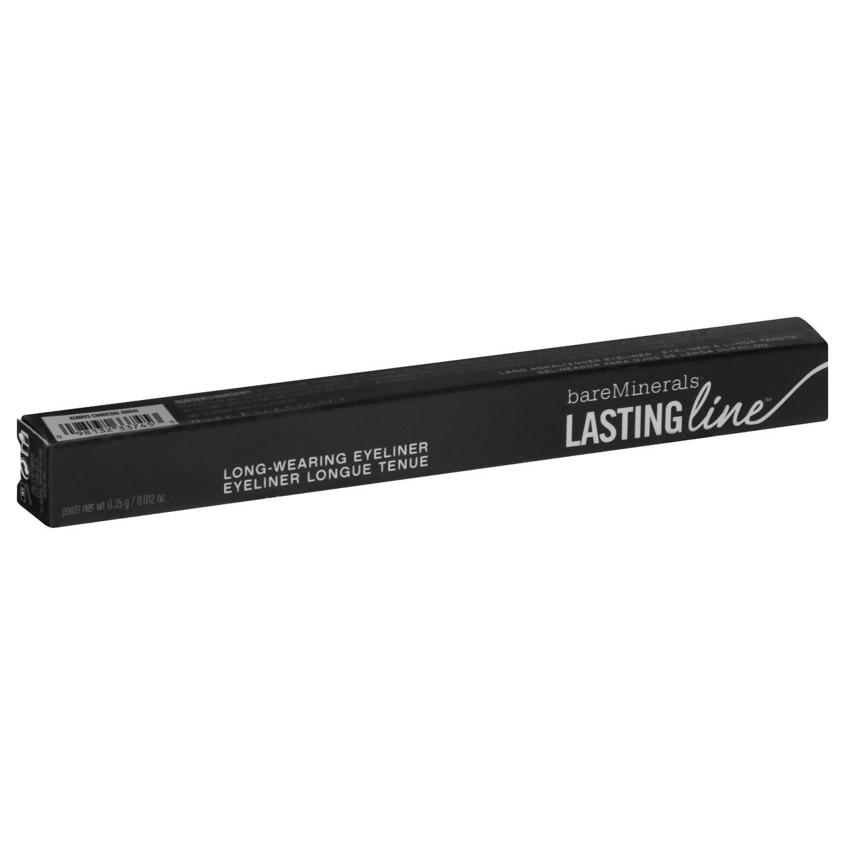 slide 6 of 9, bareMinerals Lasting Line Long Wearing Pencil Eyeliner Always Charcoal, 0.012 oz