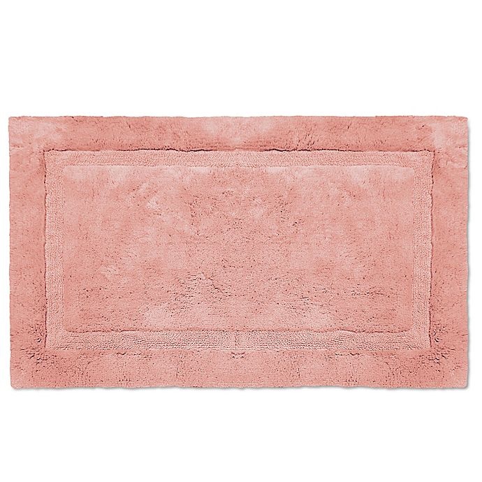 slide 1 of 1, Wamsutta Luxury Border Plush MicroCotton Bath Rug - Peach, 30 in x 48 in