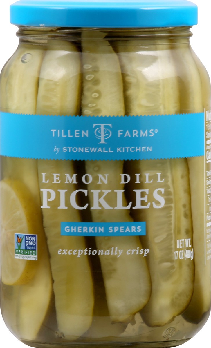 slide 11 of 12, Tillen Farms Gherkin Spears Lemon Dill Pickles 17 oz, 17 oz