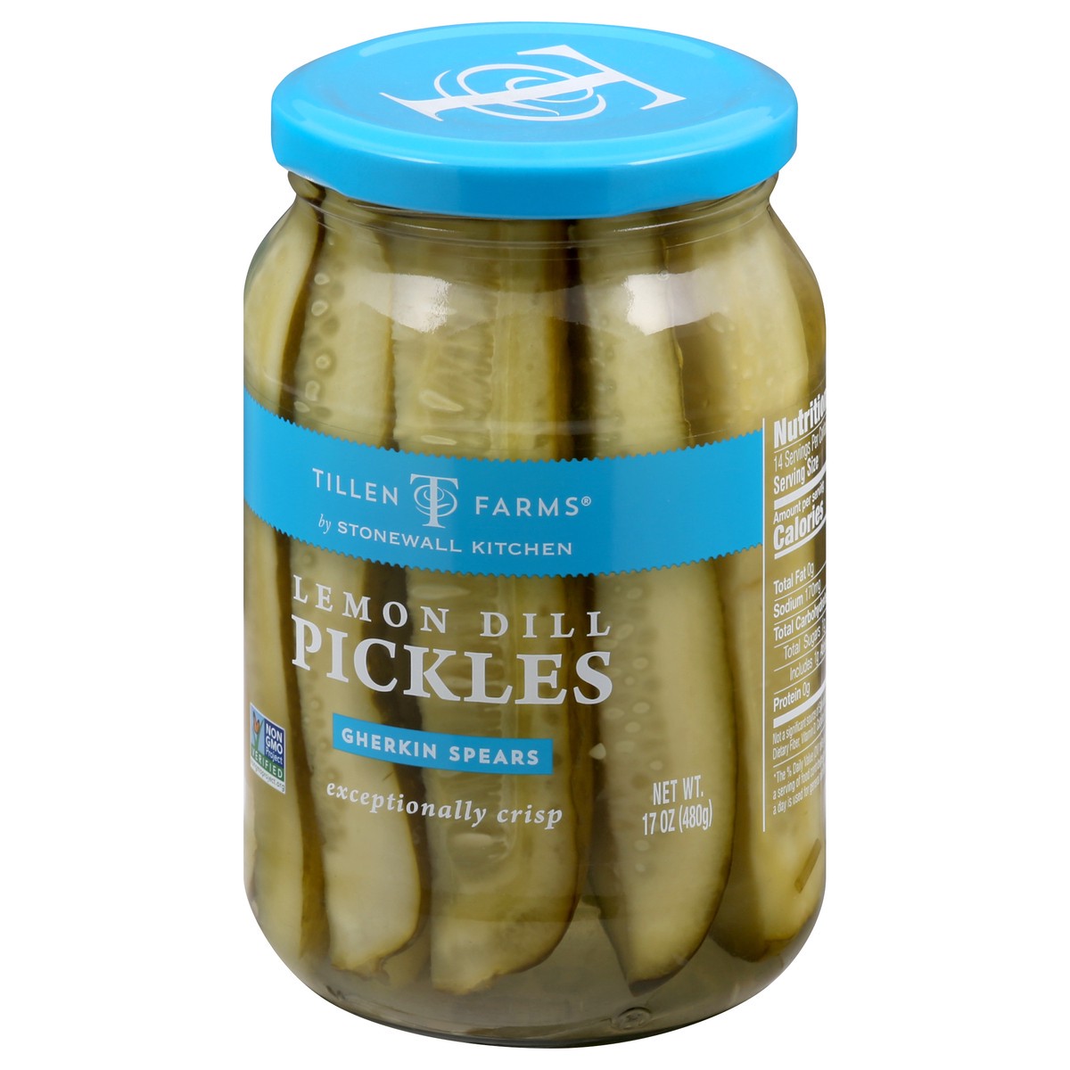 slide 9 of 12, Tillen Farms Gherkin Spears Lemon Dill Pickles 17 oz, 17 oz