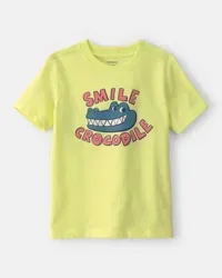 Carters Toddler Boy Crocodile Graphic Tee - Yellow Yellow 3T