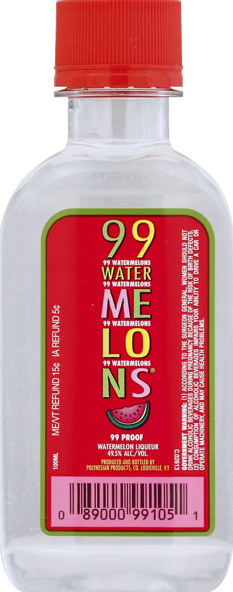 slide 2 of 2, 99 Brand Watermelon Schnapps, 100 ml