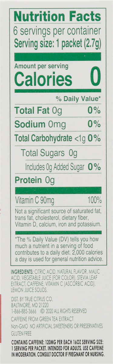 slide 13 of 14, True Lemon Energy Drink Mix, Strawberry Dragonfruit, 6Ct, 0.57 oz