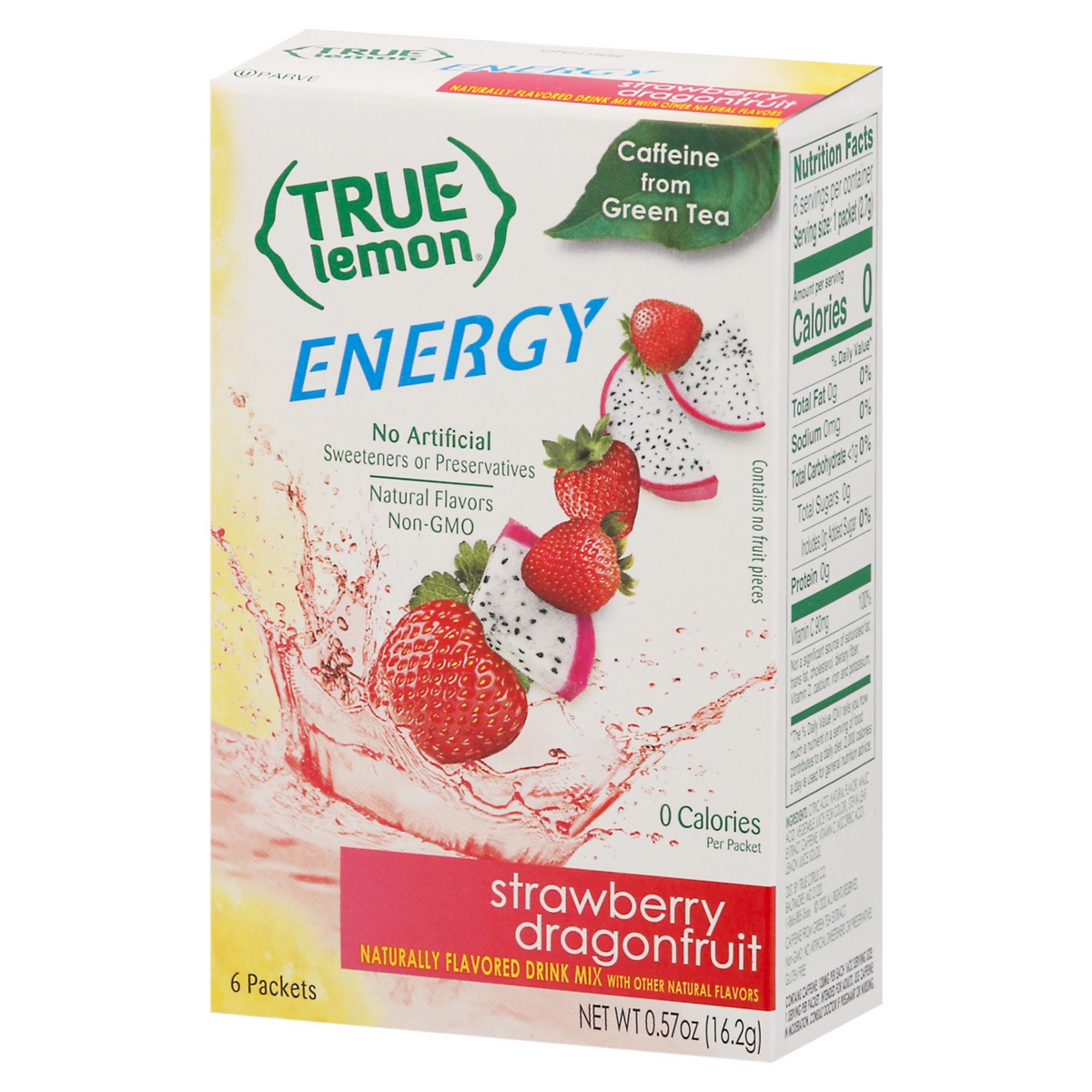 slide 6 of 14, True Lemon Energy Drink Mix, Strawberry Dragonfruit, 6Ct, 0.57 oz