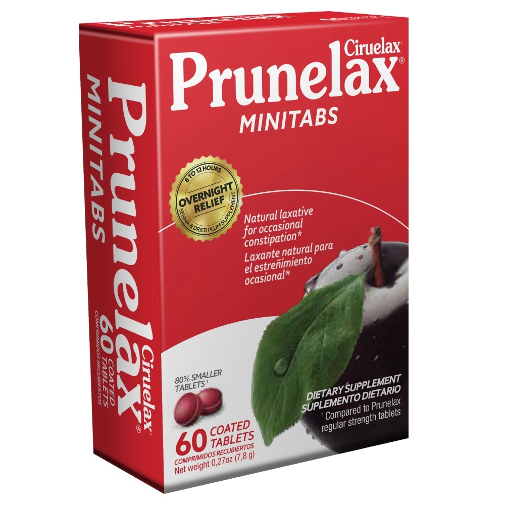 slide 1 of 1, Prunelax Minitabs, 60 ct