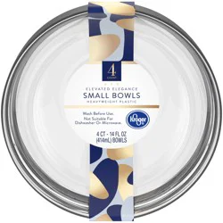 Kroger Elevated Elegance Heavyweight Plastic Small Bowls - Clear