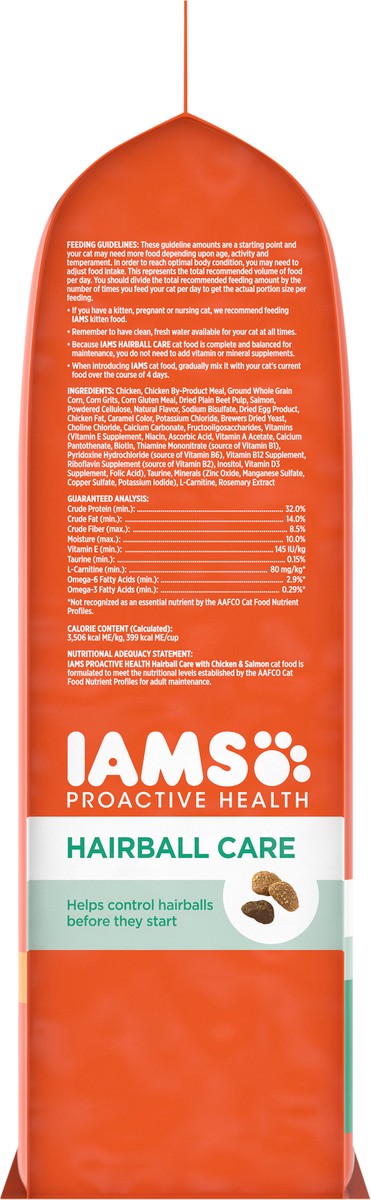 slide 7 of 9, Iams™ Proactive Health™ Hairball Care with Real Chicken & Salmon Premium Cat Food 3.5 lb. Bag, 3.5 lb