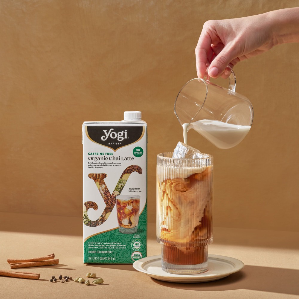 slide 6 of 6, Yogi Caffeine Free Organic Chai Latte - 32 fl oz, 32 fl oz