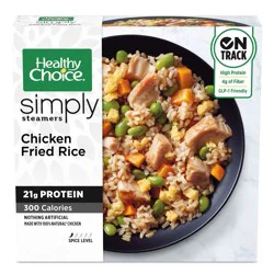 Healthy Choice Simply Steamers Chicken Fried Rice, Frozen Meal, 10 oz. Bowl