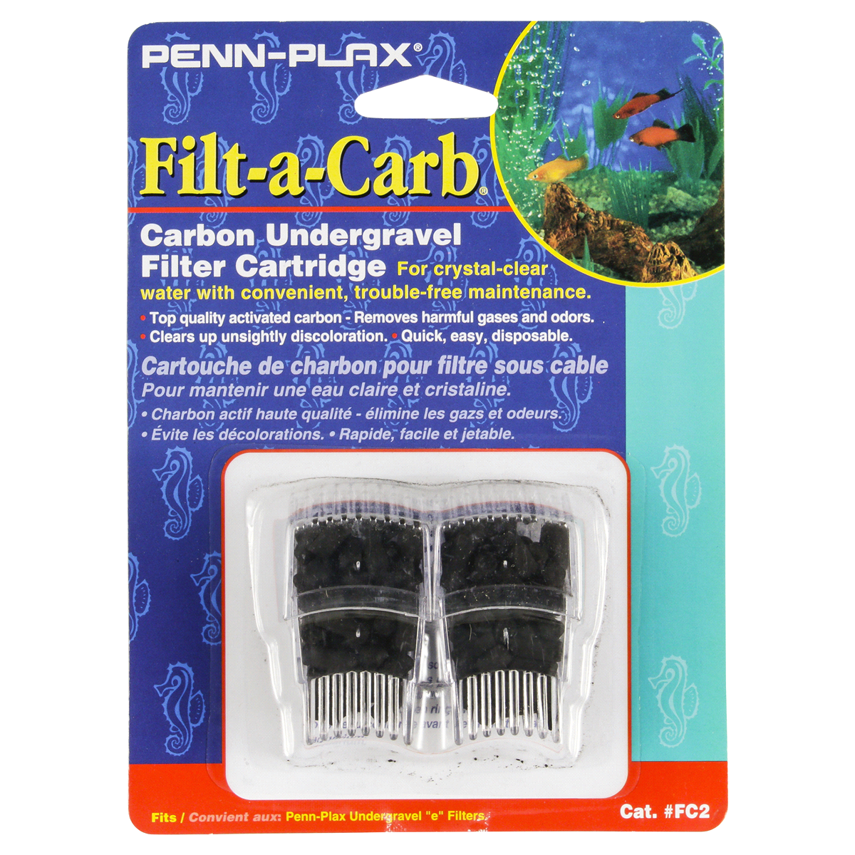 slide 1 of 2, Penn-Plax Penn Plax Filt-a-Carb Carbon Undergravel Filter Cartridge, 1 ct