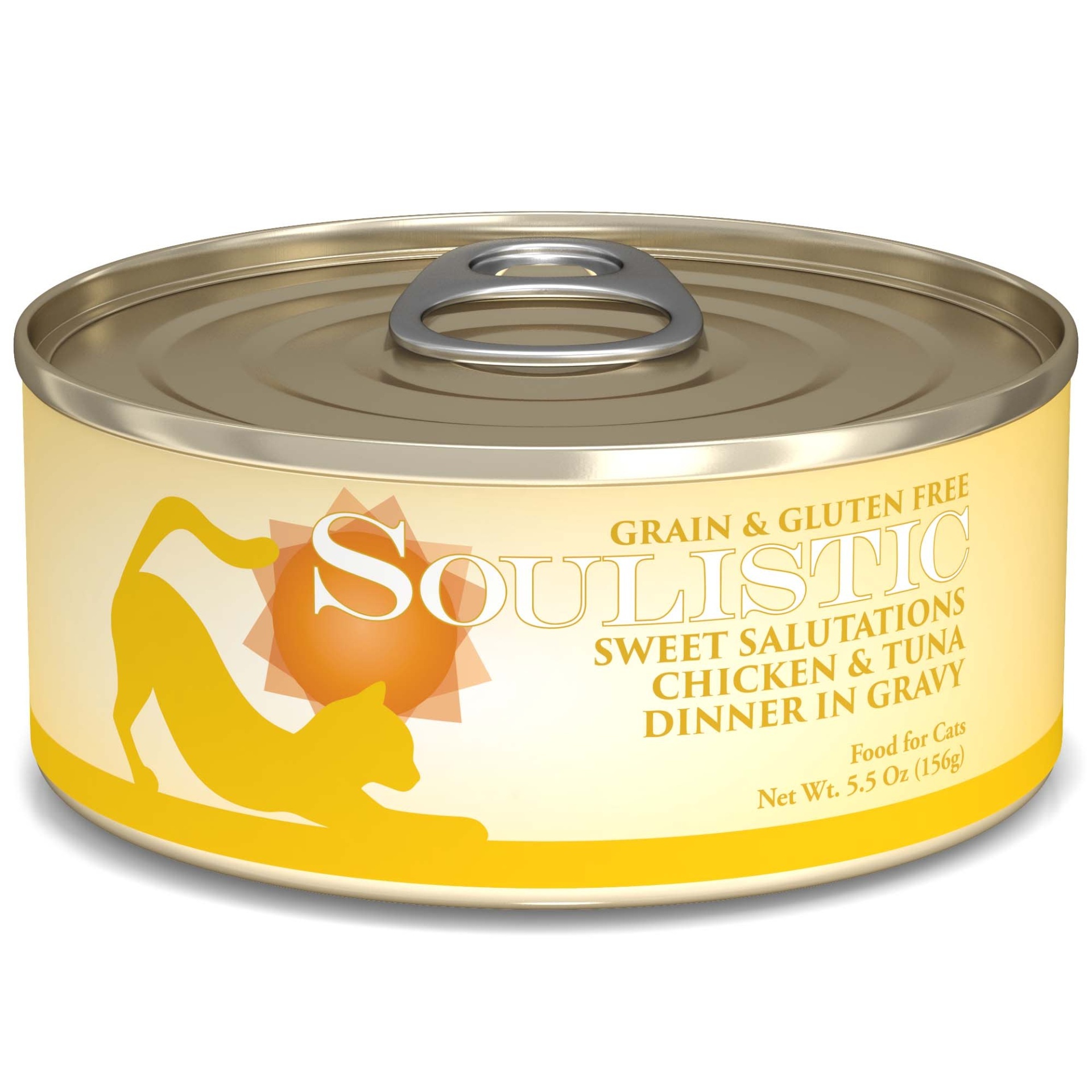 slide 1 of 1, Soulistic Sweet Salutations Chicken & Tuna Dinner Adult Canned Cat Food in Gravy, 5.5 oz