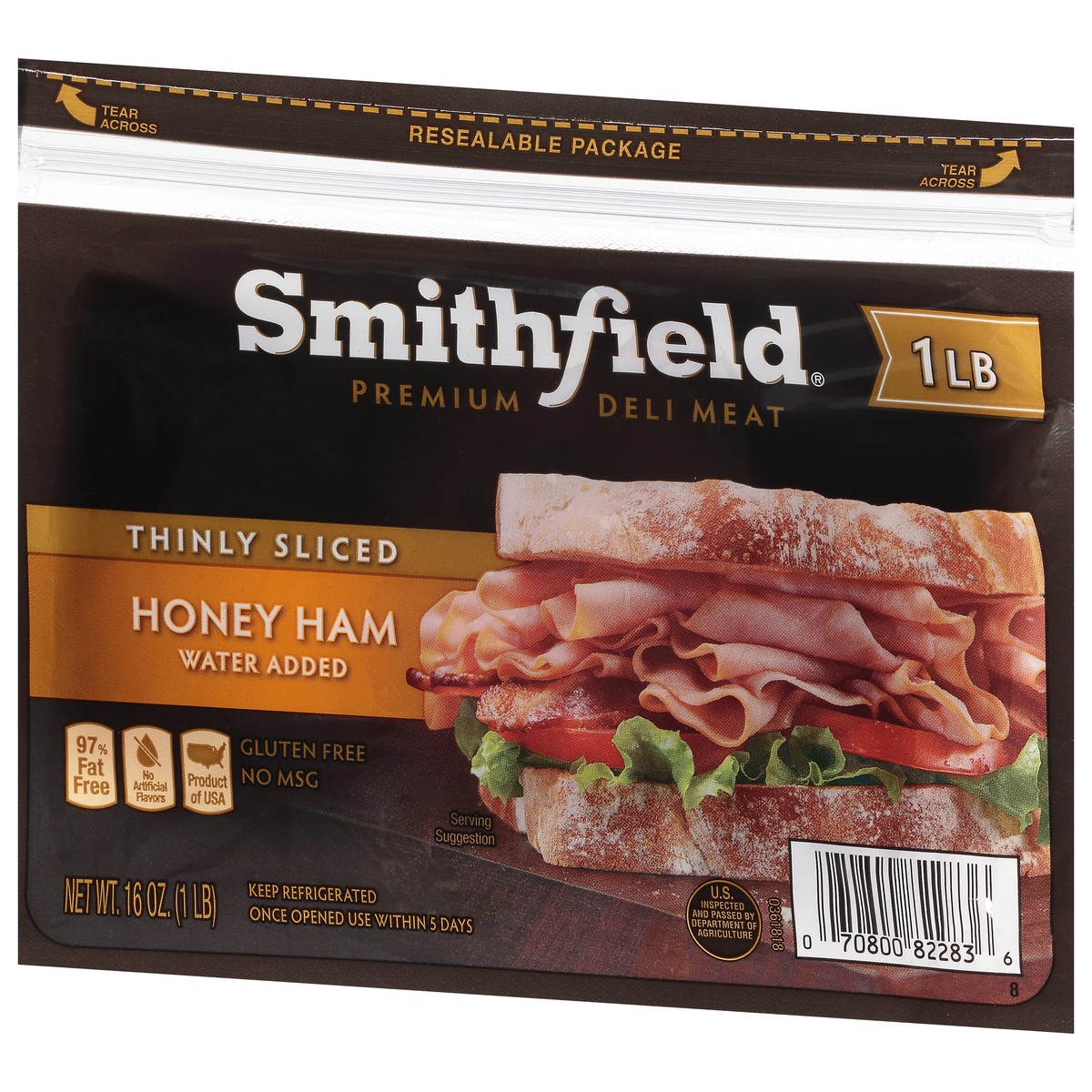 slide 3 of 9, Smithfield® honey ham, 16 oz