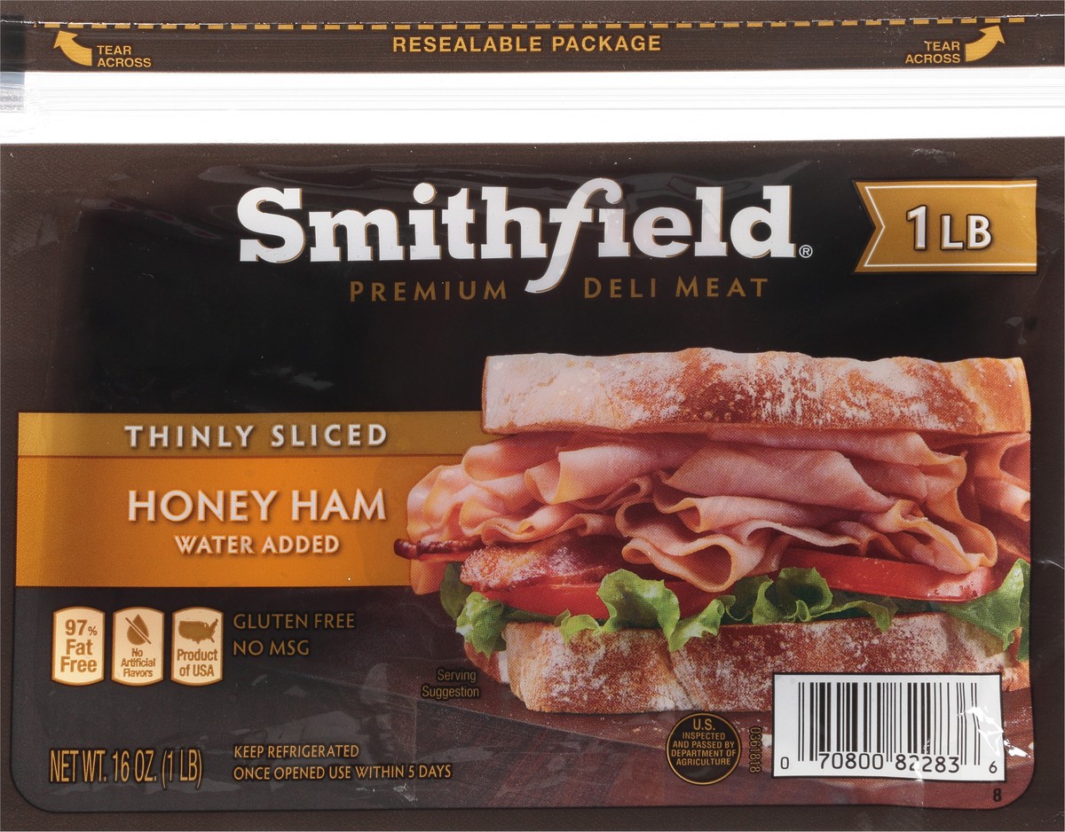 slide 1 of 9, Smithfield® honey ham, 16 oz