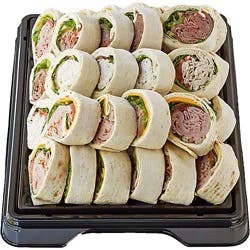 Deli Catering Tray Pinwheel 12 Inch Square Tray 12-16 Servings - Each