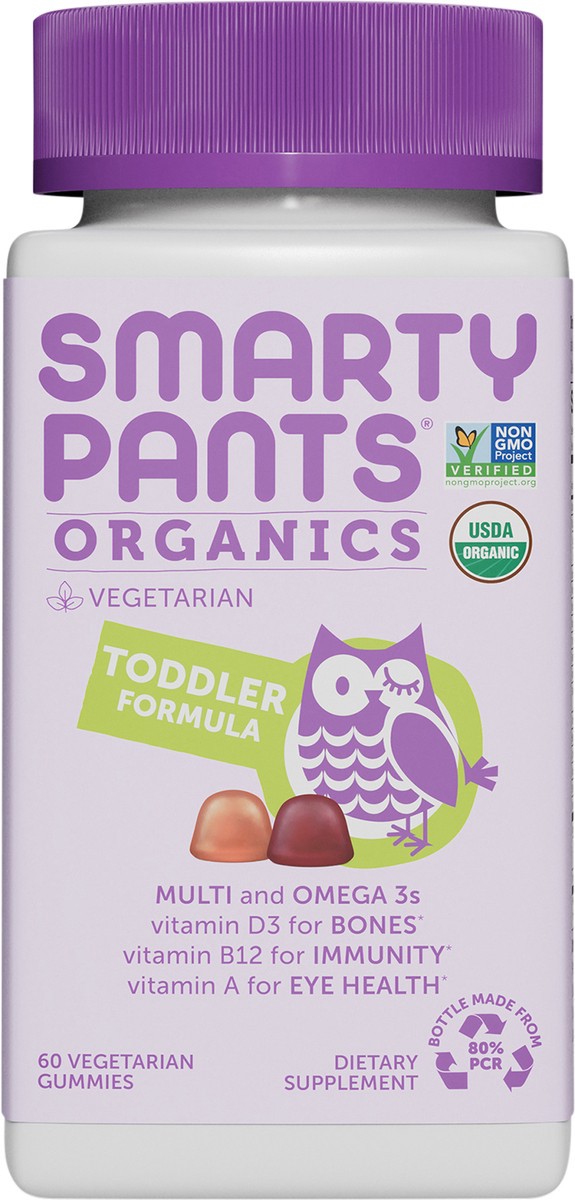 slide 3 of 5, SmartyPants Organic Toddler Formula, 60 ct., 1 ct