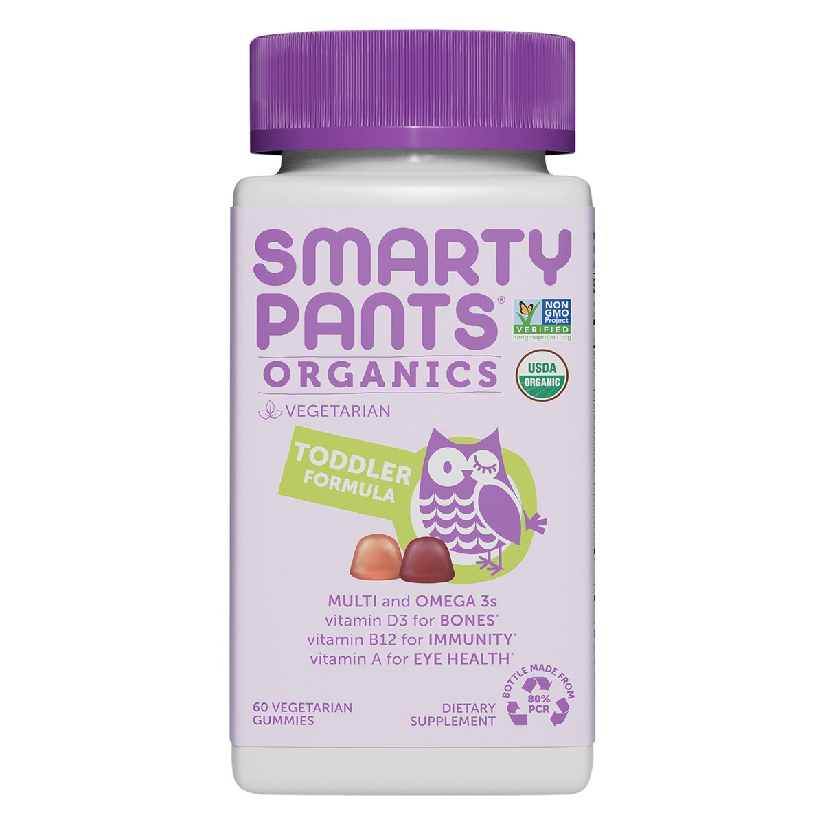 slide 1 of 5, SmartyPants Organic Toddler Formula, 60 ct., 1 ct